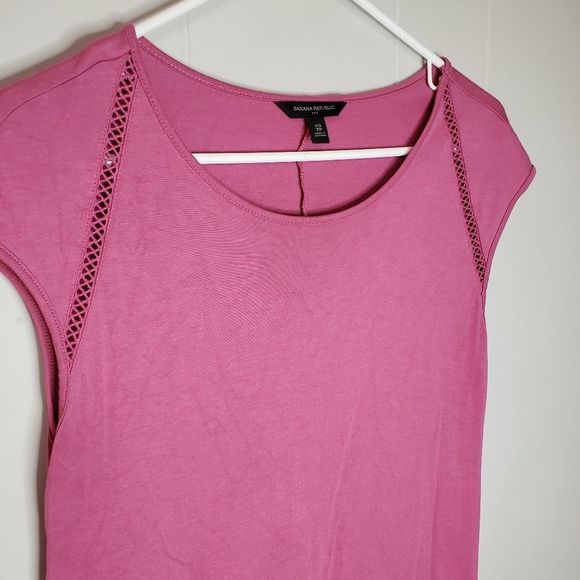 3 for $25 Banana Republic Pink Cap Sleeve Blouse Top XS Extra Small - Picture 4 of 6